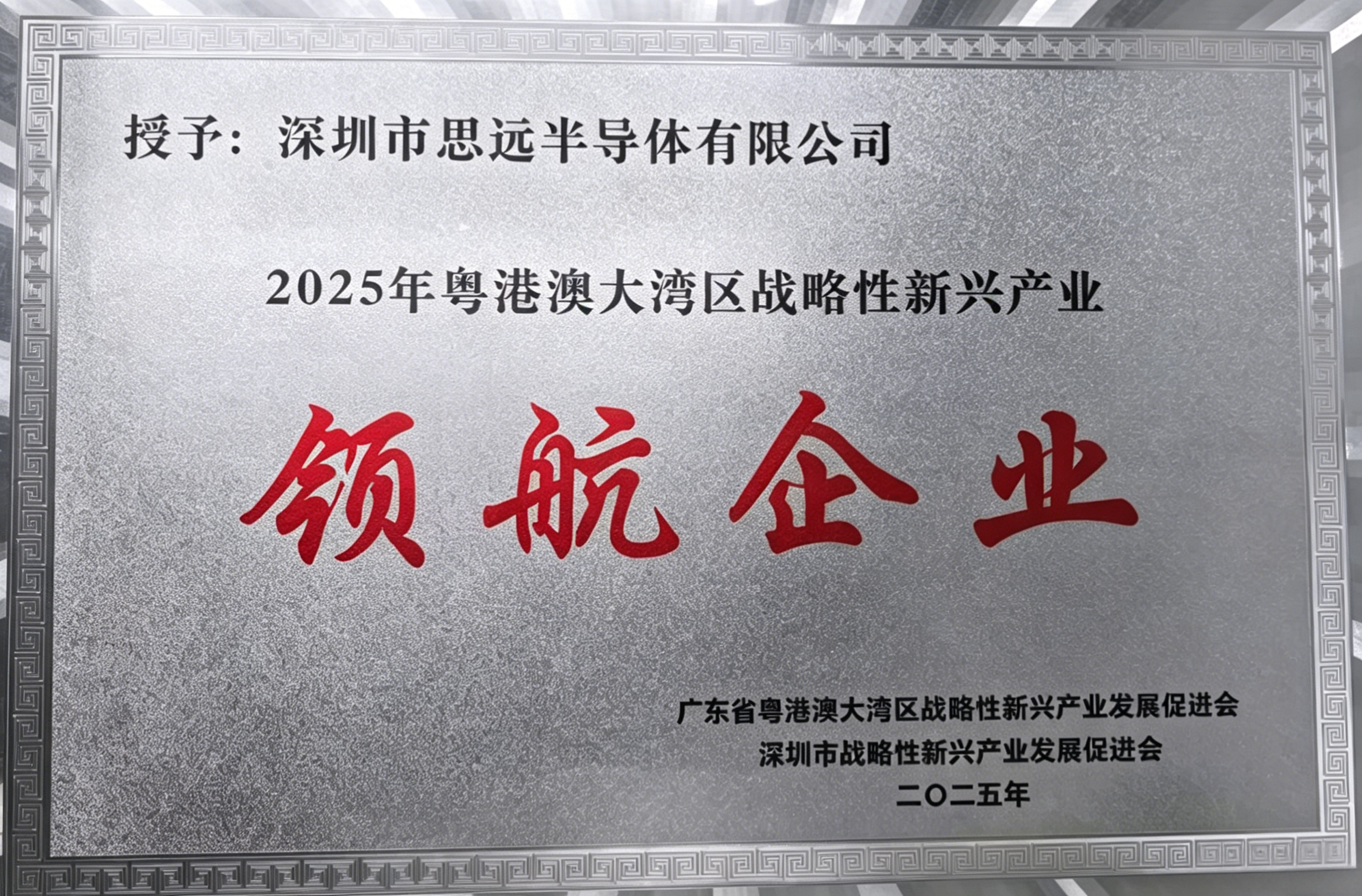 喜报！思远半导体荣获大湾区战略性新兴产业&ldquo;领航企业&rdquo;称号